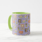 Mug FRIENDS™ | Motif d'icône violet (Devant gauche)