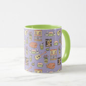 Mug FRIENDS™ | Motif d'icône violet (Devant droit)