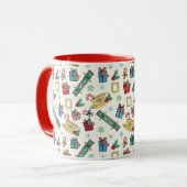 Mug FRIENDS™ | Motif d'icônes de Noël (Devant gauche)