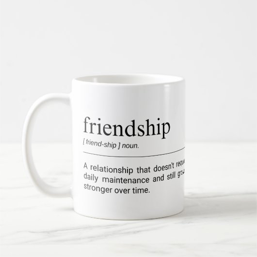 Mug Friendship Definition Citation du meilleur ami (Gauche)