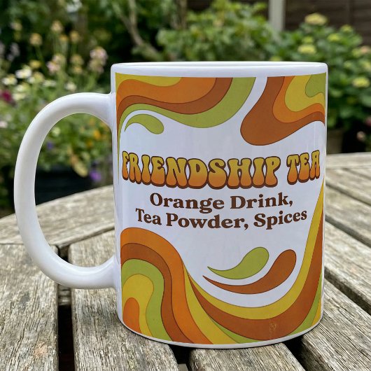 Mug Friendship Tea Mix Recipe Groovy Retro Style