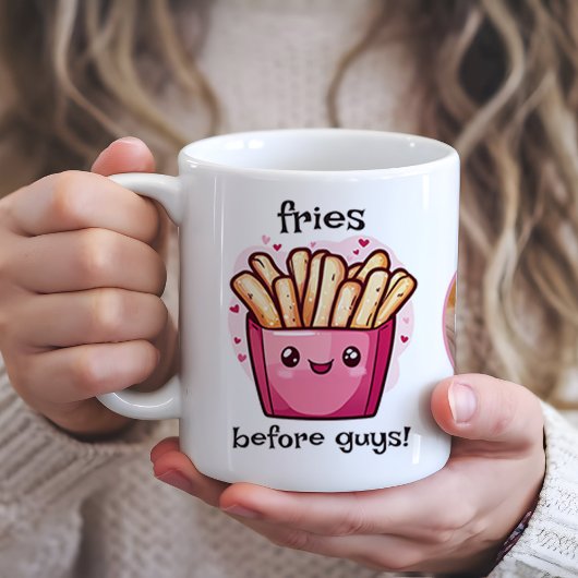 Mug Fries avant les garçons Galentines Photo Collage