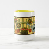 Mug Frieze de plantes en pot de jardin de style Arts & (Centre)