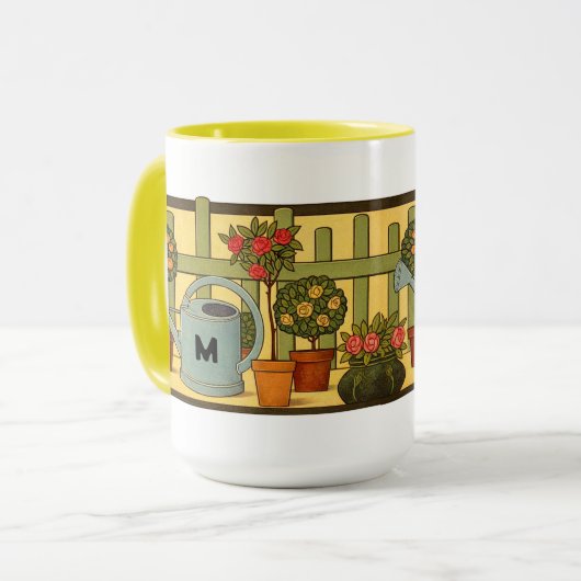 Mug Frieze de plantes en pot de jardin de style Arts & (Devant gauche)