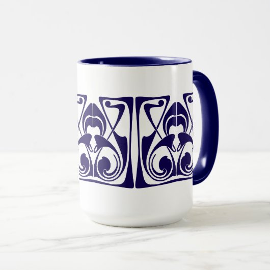 Mug Frieze ornement Art Nouveau (Devant droit)