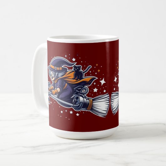 Mug Fright Night Flight : Halloween techno de la sorci (Devant gauche)