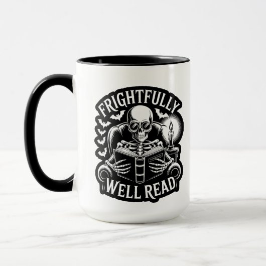 Mug Frightfully Well Read Candlelight Skeleton (Gauche)