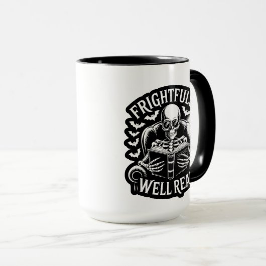 Mug Frightfully Well Read Candlelight Skeleton (Devant droit)