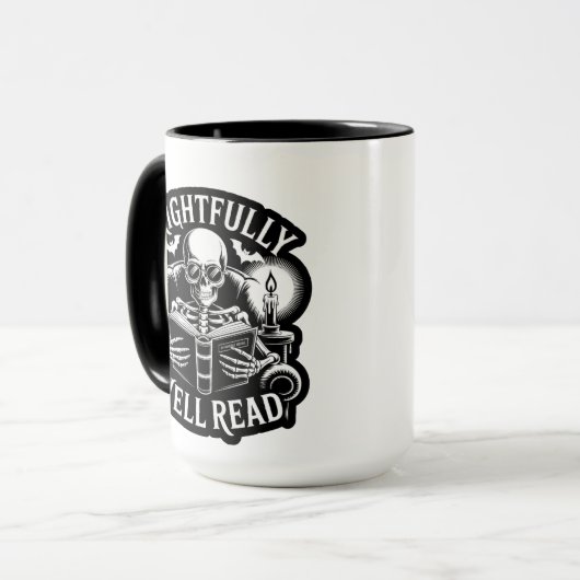 Mug Frightfully Well Read Candlelight Skeleton (Devant gauche)