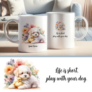 Mug Frise Bichon personnalisé avec citation inspir