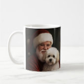 Mug Frise de Bichon avec Noël Festif du Père Noël (Gauche)