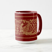 Mug Frise de feuillage d'aigles de l'ère victorienne (Devant droit)