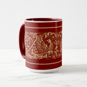 Mug Frise de feuillage d'aigles de l'ère victorienne