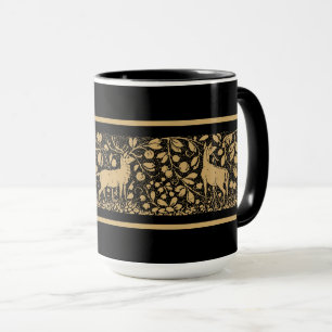 Mug Frise de feuillage de cerf de l'ère victorienne