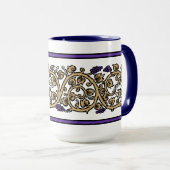 Mug Frise rétro de vigne vierge (Devant droit)