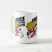 Mug Frites avant les mecs – Frites françaises de dessi (Devant gauche)