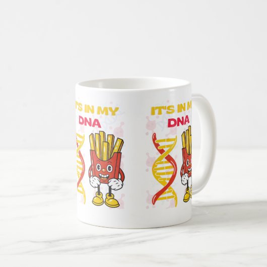 Mug frites - Il est dans mon ADN Mug (Devant droit)