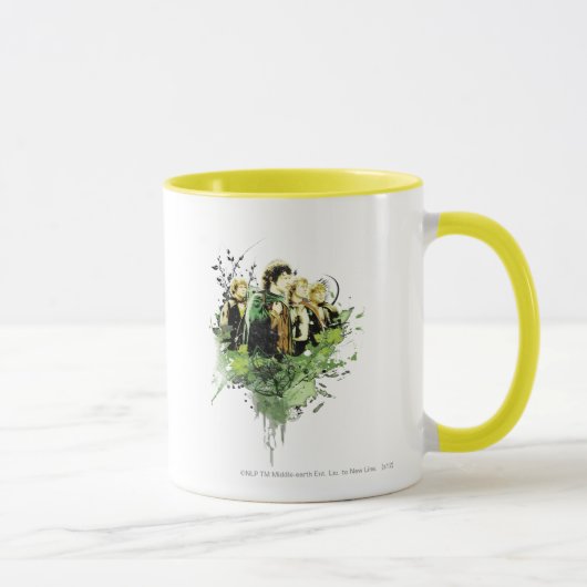 Mug FRODO™ avec Hobbits Vector Collage (Droite)
