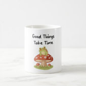 Mug Frog Mushroom - Good Things Take Time Illustration (Centre)