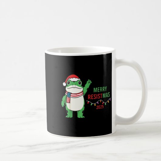 Mug Frog Retro Merry Resistmas Funny Litical Christmas (Droite)