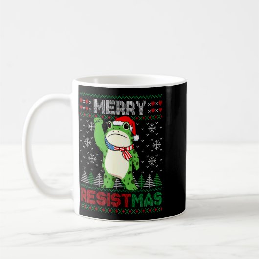 Mug Frog Retro Merry Resistmas Funny Litical Ugly Chri (Gauche)