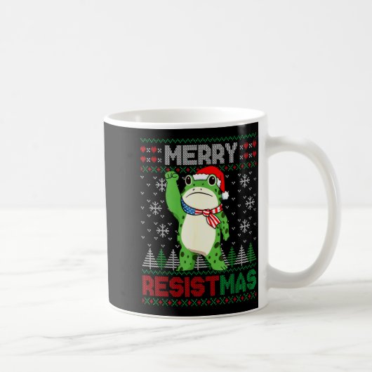 Mug Frog Retro Merry Resistmas Funny Litical Ugly Chri (Droite)