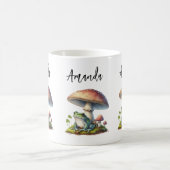 Mug Frog Under a Mushroom Cute Nature (Centre)