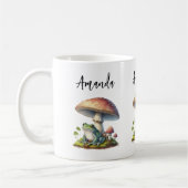 Mug Frog Under a Mushroom Cute Nature (Gauche)