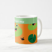 Mug Frogs & Lily Pads texte modifiable (Devant droit)
