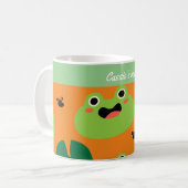 Mug Frogs & Lily Pads texte modifiable (Devant gauche)