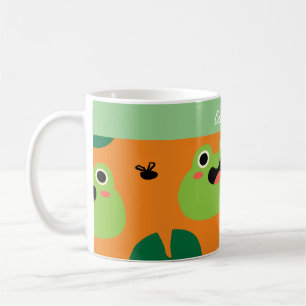 Mug Frogs & Lily Pads texte modifiable