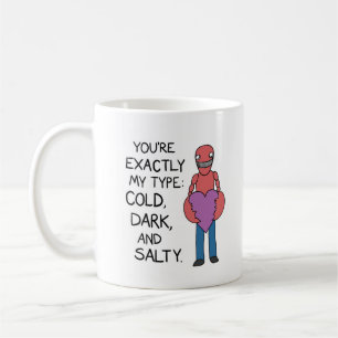 Mug froid, foncé et salé