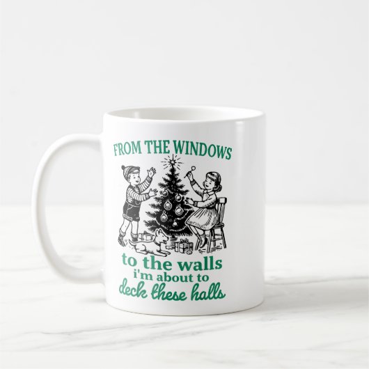 Mug From The Windows To The Walls Funny Christmas Tree (Gauche)