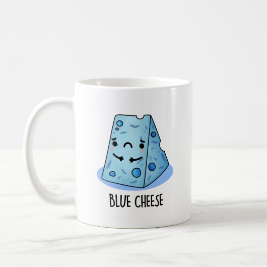 Mug Fromage Bleu Drôle Pun Triste (Gauche)