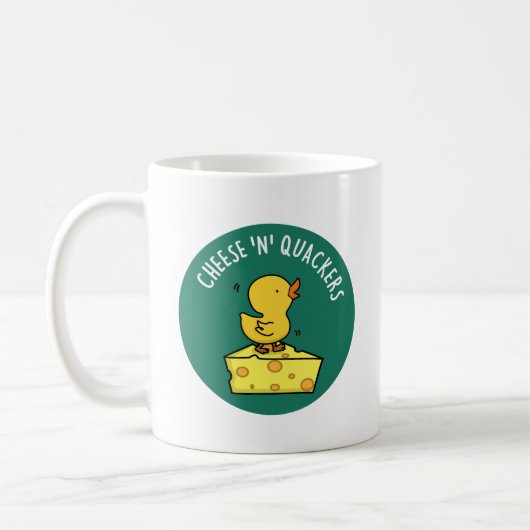 Mug Fromage Et Quackers Drôle Canard Pun (Gauche)