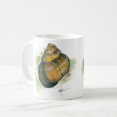 Mug Front interne d'escargot et aquarelle arrière (Devant gauche)