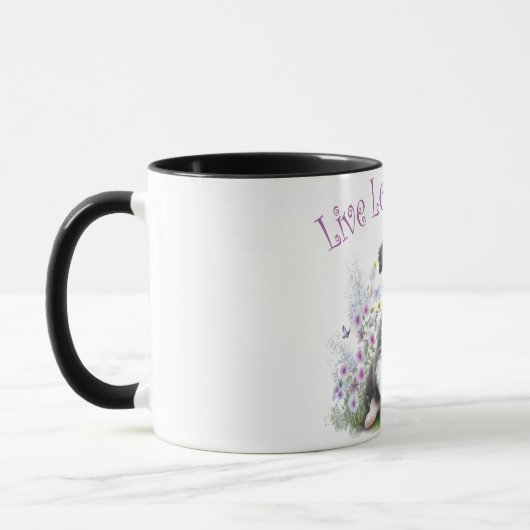 Mug Frontière Collie Chien Maman Floral (Gauche)