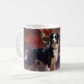 Mug Frontière Collie Festive de Noël (Devant gauche)