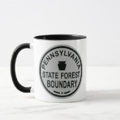 Mug Frontière de forêt d'état de PA (Gauche)