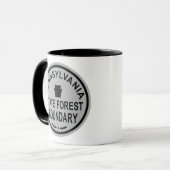 Mug Frontière de forêt d'état de PA (Devant gauche)