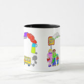 Mug Frontière des icônes scolaires (Centre)