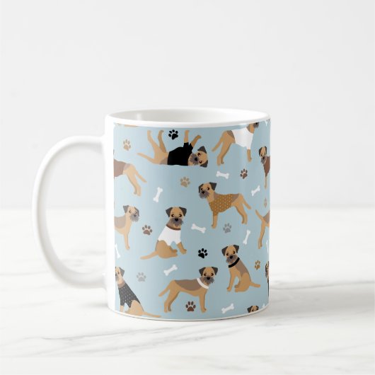 Mug Frontière des os et des pattes du Terrier (Gauche)