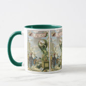 Mug Frontispice d'atlas de l'ère baroque vintage Globe (Gauche)