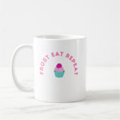 Mug Frost Eat Repeat Cupcake Design (Gauche)