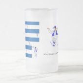 Mug Frosted : DRAPEAU GRECQUE AVEC DANSE D'EVZON (Centre)