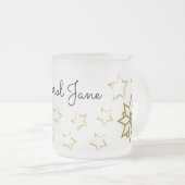 Mug Frosted personnalisé avec Star -nom modifiable (Devant droit)