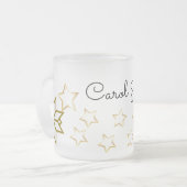 Mug Frosted personnalisé avec Star -nom modifiable (Devant gauche)