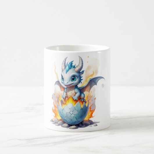 Mug Frostfire Hatchling Blue Dragon Fantasy (Centre)