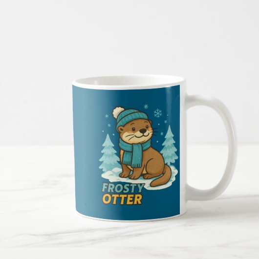 Mug Frosty Otter Winter Charm Art Long Sleeve  (Droite)