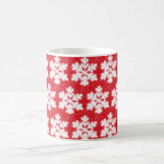 Mug Frosty red North Pole snowflakes | sparklinw (Centre)